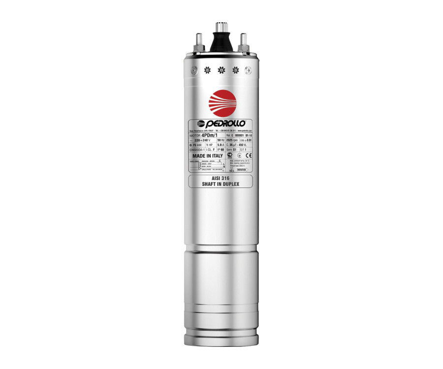Ηλεκτροκινητήρας ελαιόψυκτος 1Hp τριφασικός Pedrollo 4PD ανοξείδωτος AISI 316