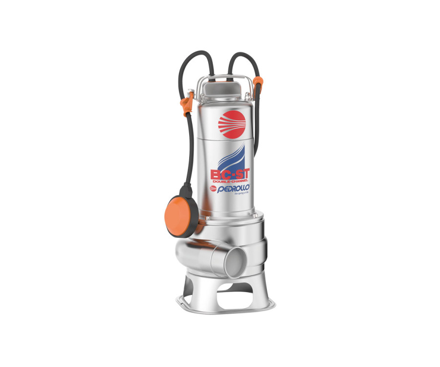 Ηλεκτραντλία Δικάναλη Inox 220V 2HP Pedrollo BCm 20/50-ST με Φλοτέρ για Λύματα