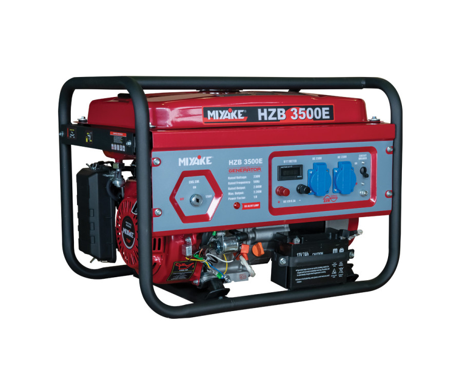 Γεννήτρια Βενζίνης Miyake HZB 3500E 2.2kVA 220V Μίζα