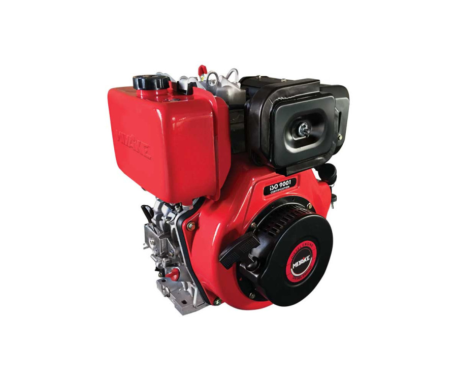 Κινητήρας Πετρελαίου 10Hp 406cc Miyake LD186E-2 Οριζόντιος Κοντός Κώνος με Μίζα