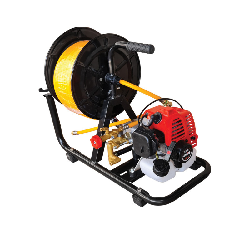 Ψεκαστικό Miyake OS P980 Βενζίνης Δίχρονο 1Hp Πίεση 25 Bar με Ανέμη, Φίλτρο Βαρελιού & Μάνικα