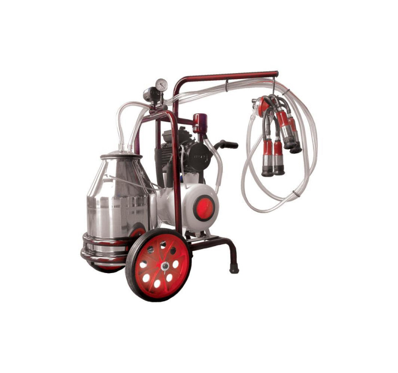 Αμελκτική Μονάδα Κινητή 1 Αγελάδας INOX 30lt 0.75HP 220V