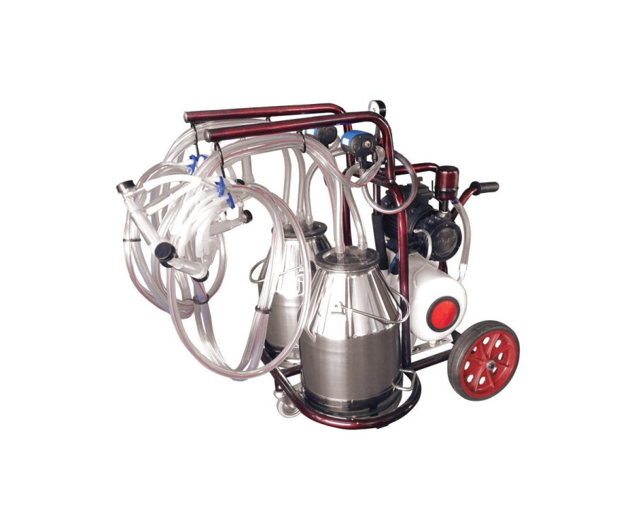 Αμελκτική Μονάδα Κινητή 4 Προβάτων INOX 2x30lt 1HP 220V