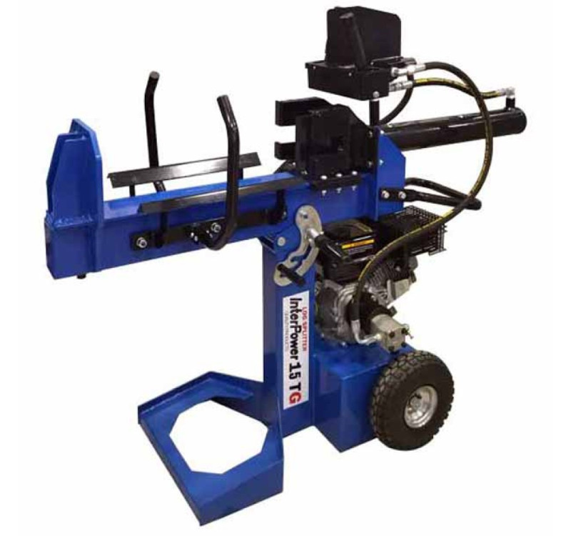 Σχίστης Ξύλου Βενζινοκίνητος Interpower 15TG, 7HP, Ανακλινόμενος , Κάθετη & Οριζόντια Λειτουργία