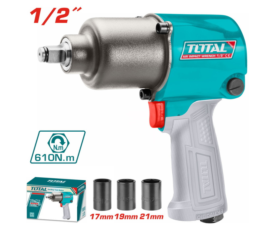 Αεροκλείδο 1/2" TOTAL TAT40122 610Nm 6.2bar