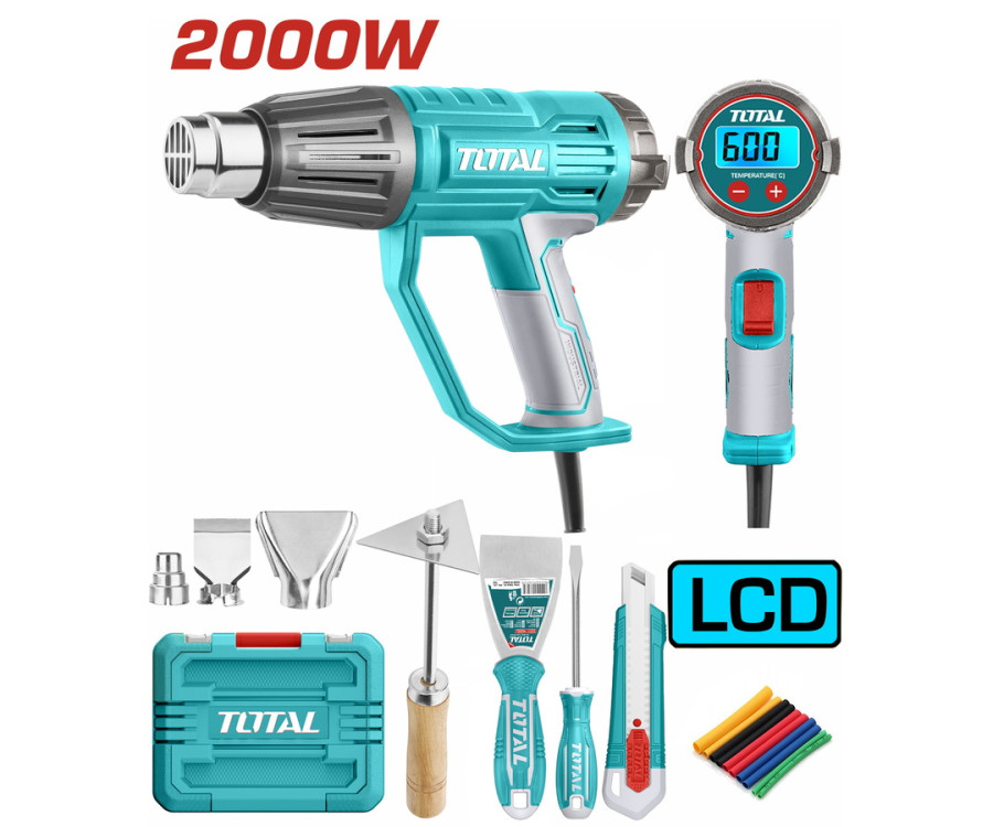 Πιστόλι Θερμού Αέρα 2.000W με LCD Total TB200561