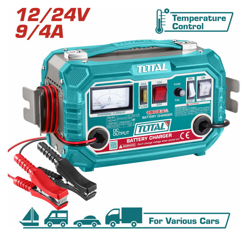 Φορτιστής Μπαταριών 12/24V Total TBC1601