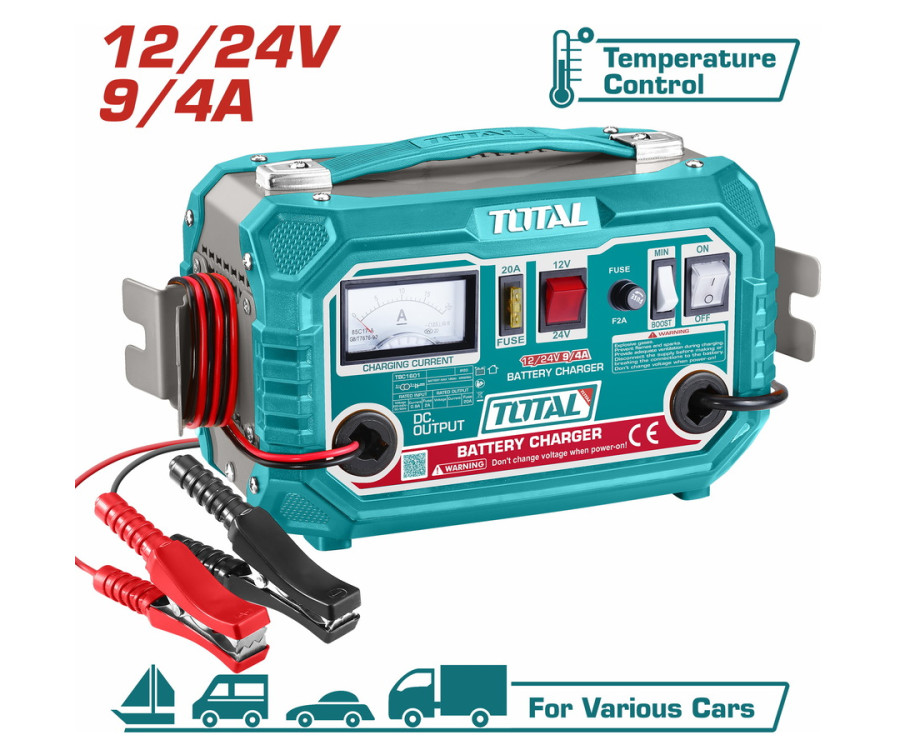 Φορτιστής Μπαταριών 12/24V Total TBC1601