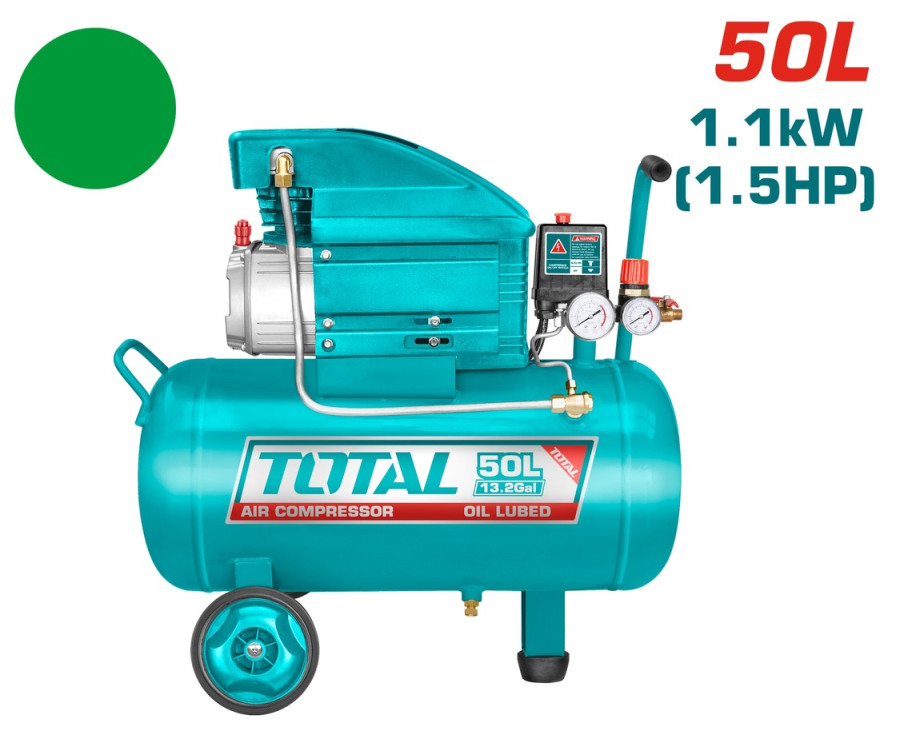 Αεροσυμπιεστής λαδιού TOTAL TC255061E 50L 1.5HP 8bar
