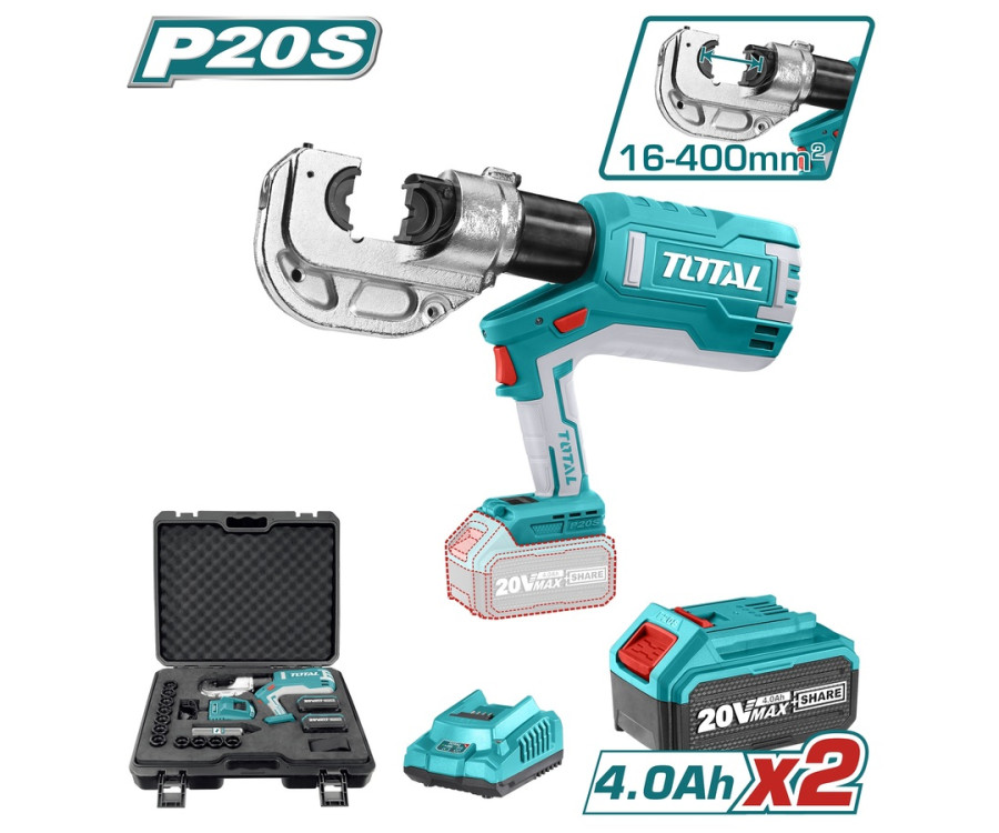 Επαγγελματική Υδραυλική Πρέσα Καλωδίων Μπαταρίας 20V Total TCTLI2002