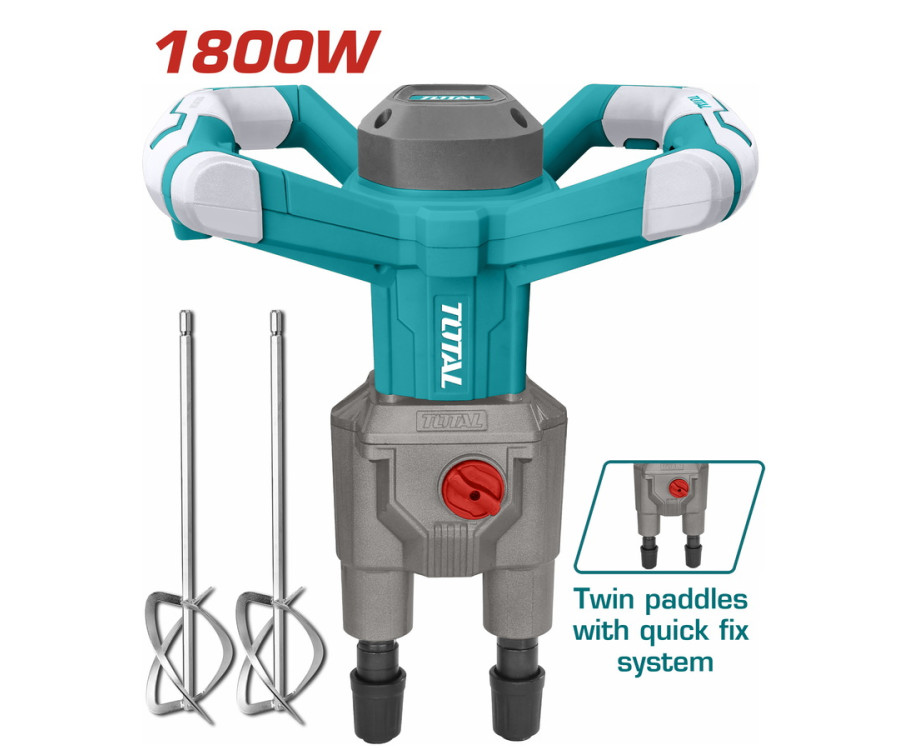 Αναδευτήρας Χρωμάτων Διπλός 1.800W Total TD616006 Επαγγελματικός