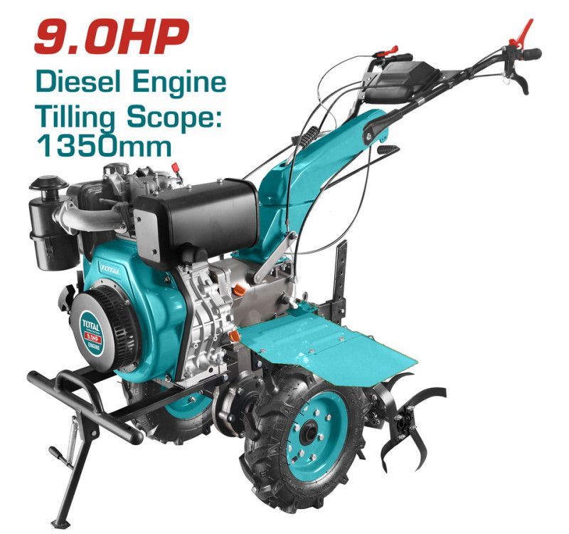 Σκαπτικό Diesel 9Hp 418cc Total TDC13501 με Πλάτος 135cm & Μετάδοση Κορώνα-Πηνίο