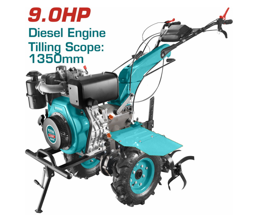Σκαπτικό Diesel 9Hp 418cc Total TDC13501 με Πλάτος 135cm & Μετάδοση Κορώνα-Πηνίο