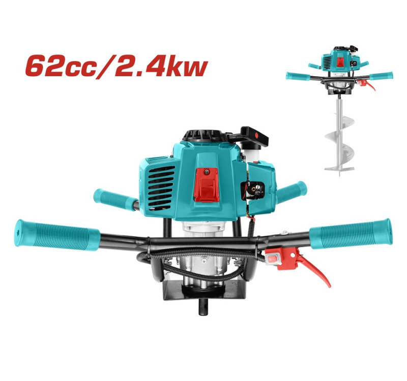 Γεωτρύπανο Βενζίνης 62cc 3.2HP 2 Χειριστών Total TEA56222-1