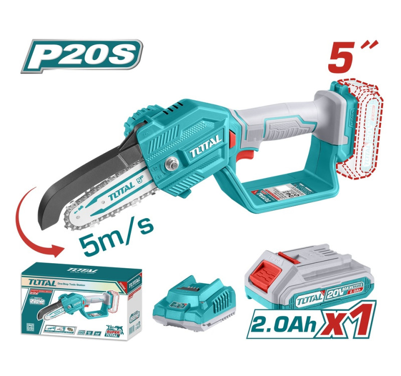 Σετ Αλυσοπρίονο Μπαταρίας 5" 20V / 2Ah Με 1 Μπαταρία Total TGS-LI20581