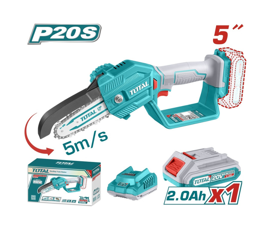 Σετ Αλυσοπρίονο Μπαταρίας 5" 20V / 2Ah Με 1 Μπαταρία Total TGS-LI20581