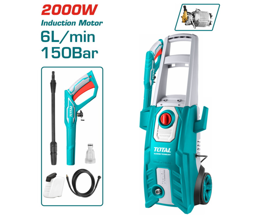 Πλυστικό Νερού 2000W 150bar Total TGT11226 με Επαγωγικό Μοτέρ