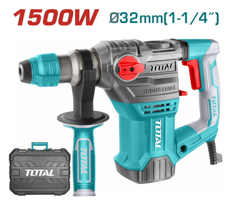 Πιστολέτο SDS-Plus 1.500W Total TH1153216 Περιστροφικό & Σκαπτικό 5.5J