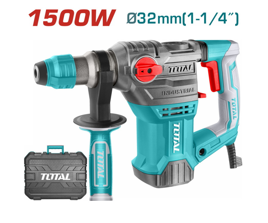 Πιστολέτο SDS-Plus 1.500W Total TH1153216 Περιστροφικό & Σκαπτικό 5.5J
