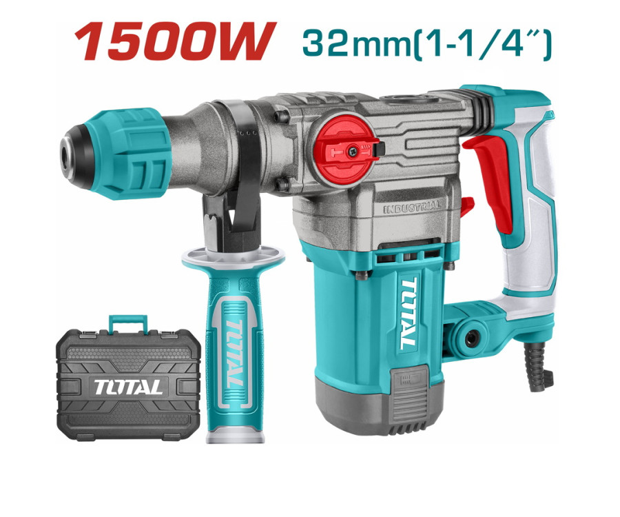 Πιστολέτο SDS-Plus 1.500W Total TH1153256 Περιστροφικό & Σκαπτικό 5.5J