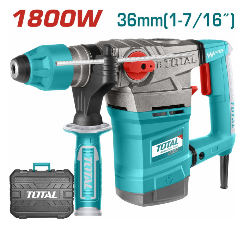Πιστολέτο SDS-Plus 1.800W Total TH118366 Περιστροφικό & Σκαπτικό 7J