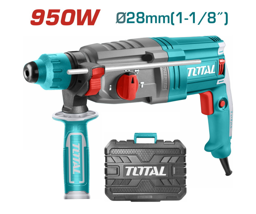 Πιστολέτο SDS-Plus 950W Total TH309288 Περιστροφικό & Σκαπτικό 2.5J