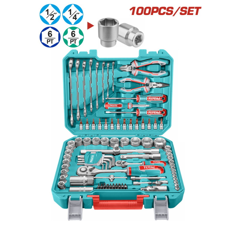 Επαγγελματική Εργαλειοθήκη 100 Τεμαχίων Total THKTHP21006