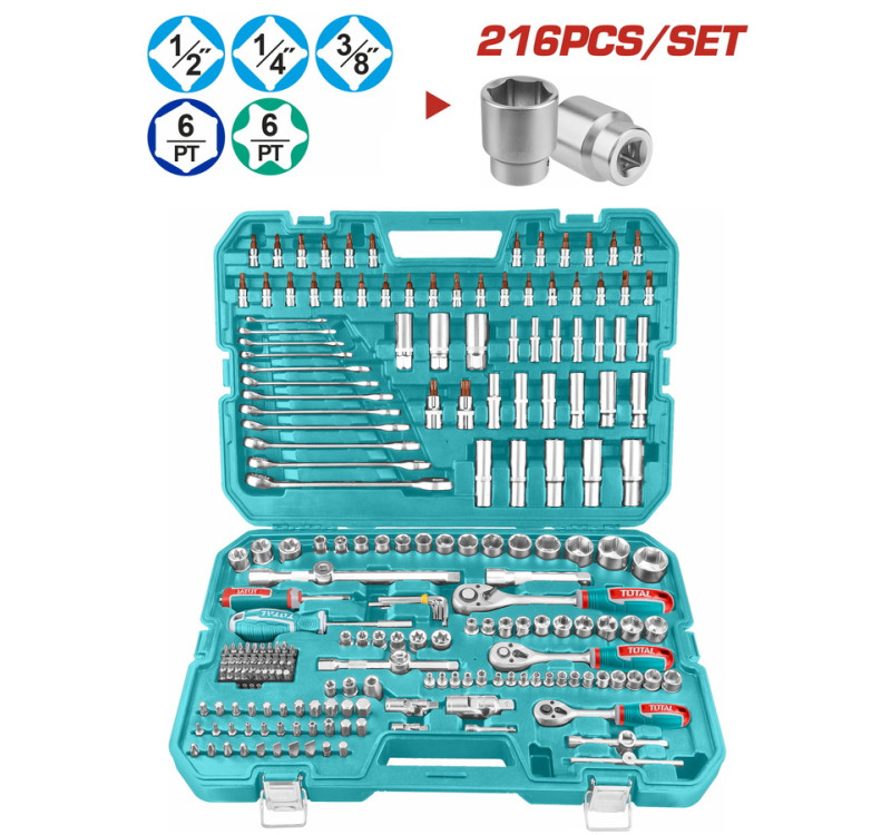 Επαγγελματική Εργαλειοθήκη 216 Τεμαχίων Total THKTHP22166