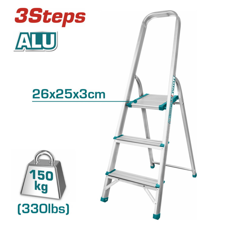 Σκάλα Αλουμινίου 3 Σκαλοπατιών Total THLAD06031