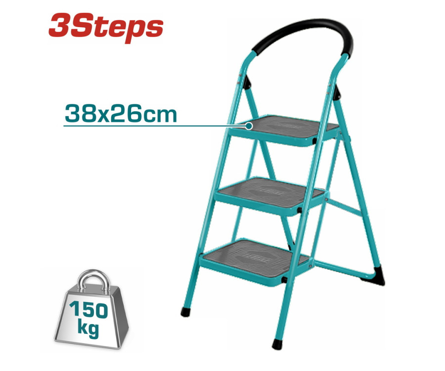 Σκαμπό Μεταλλικό 3 Σκαλοπατιών Total THLAD09031