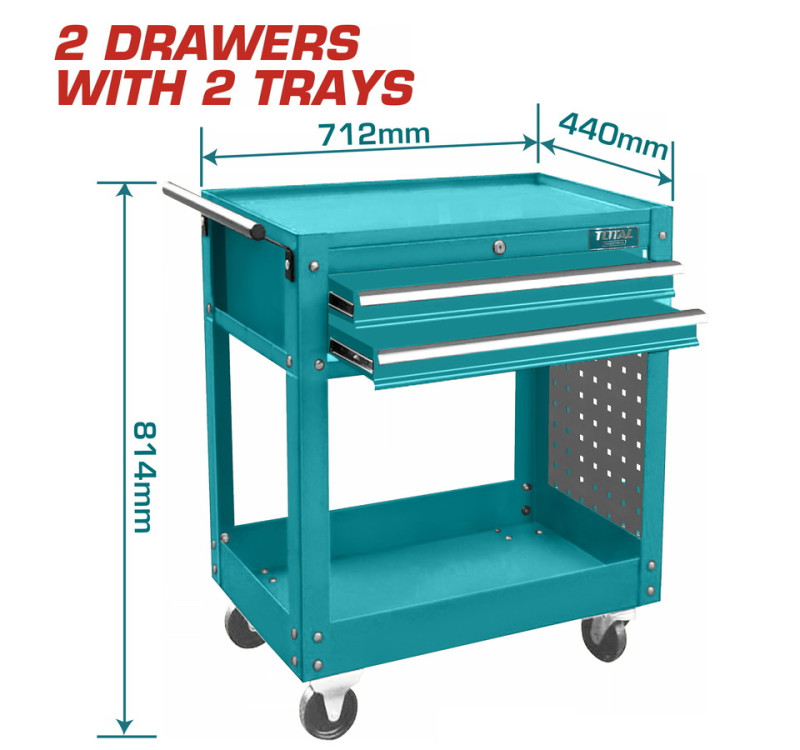 Επαγγελματικός Εργαλειοφόρος Με 2 Συρτάρια Total THPTC201