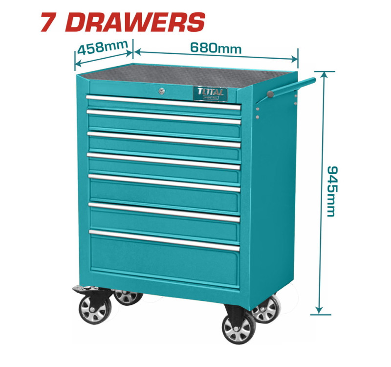 Επαγγελματικός Εργαλειοφόρος Με 7 Συρτάρια Total THRC02071P