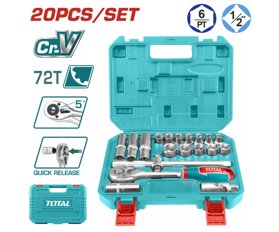 Κασετινα Καρυδακια 1/2" 20Τεμ Total  Tht121201