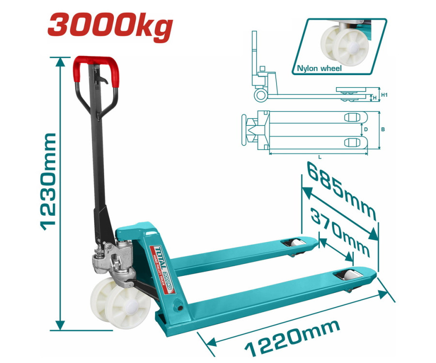 Παλετοφόρο Επαγγελματικό 3.000Kg Total THT302301