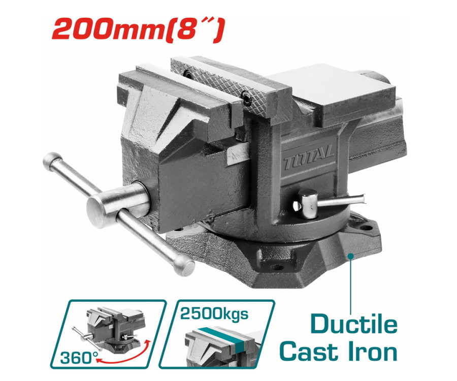 Μεγγένη Περιστρεφόμενη 8" - 200mm Total THT6186