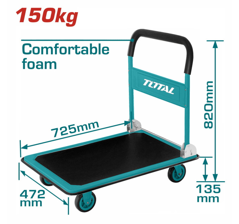 Πλατφόρμα Μεταφοράς Πτυσσόμενη 150Kg Total THTHP11502 – Ανθεκτικότητα και Ευκολία Χειρισμού