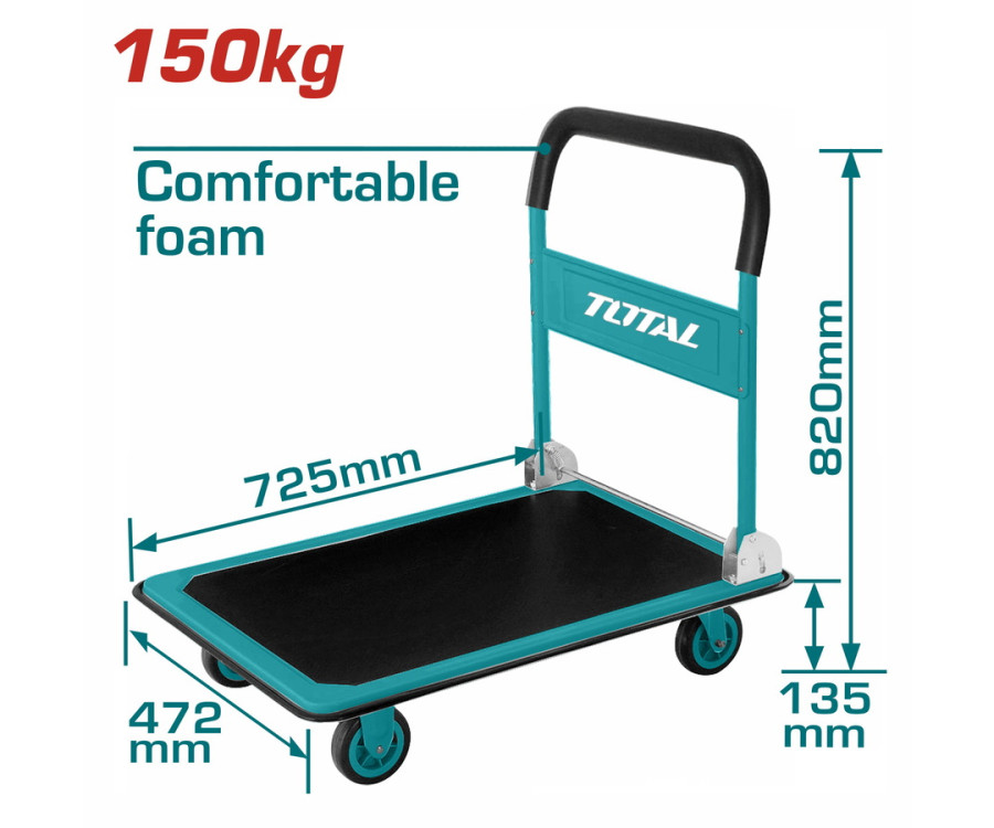 Πλατφόρμα Μεταφοράς Πτυσσόμενη 150Kg Total THTHP11502 – Ανθεκτικότητα και Ευκολία Χειρισμού