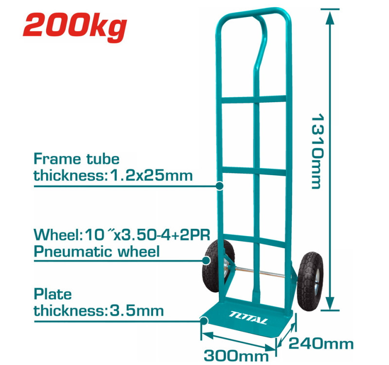 Καρότσι Δίτροχο 200Kg Total THTHT20141