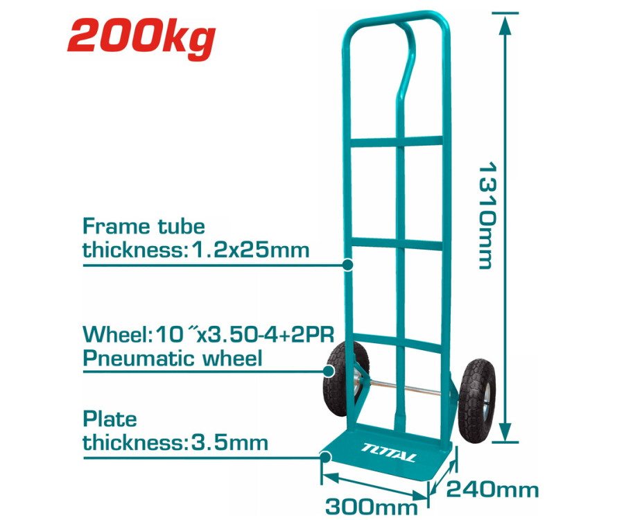 Καρότσι Δίτροχο 200Kg Total THTHT20141