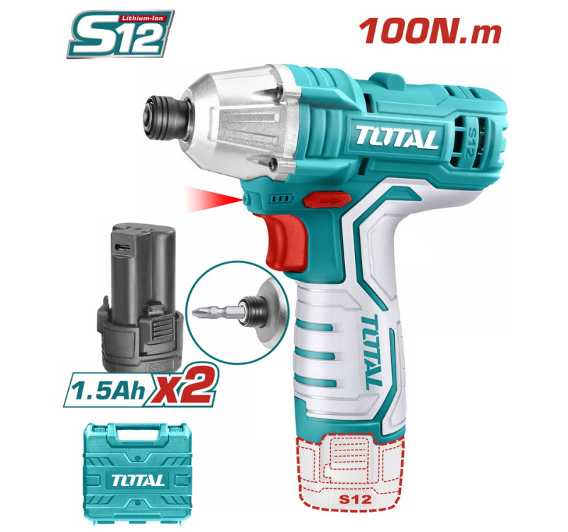 Παλμικό Κατσαβίδι Μπαταρίας 12V με Ροπή 100Nm