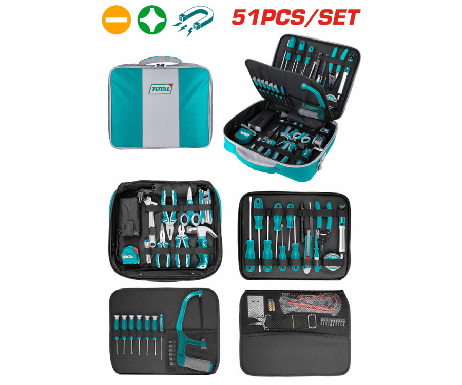 Κασετίνα Εργαλείων 51 Τεμαχίων Τηλεπικοινωνιών Total TKTSK0512