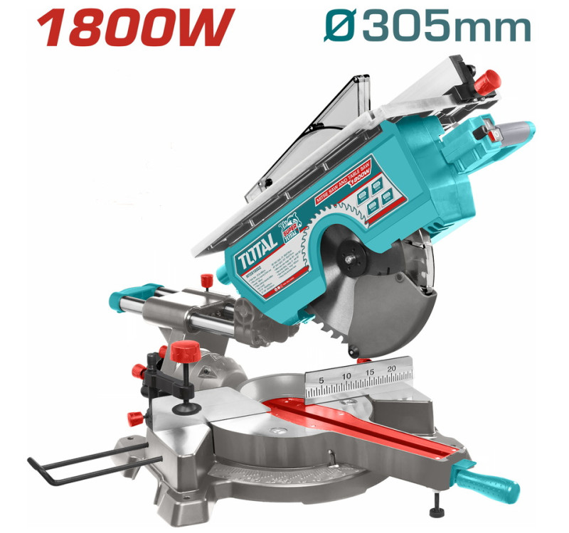 Φαλτσοπρίονο Ξύλου Radial με Πάγκο 1800W Φ305mm Total TMS43183051