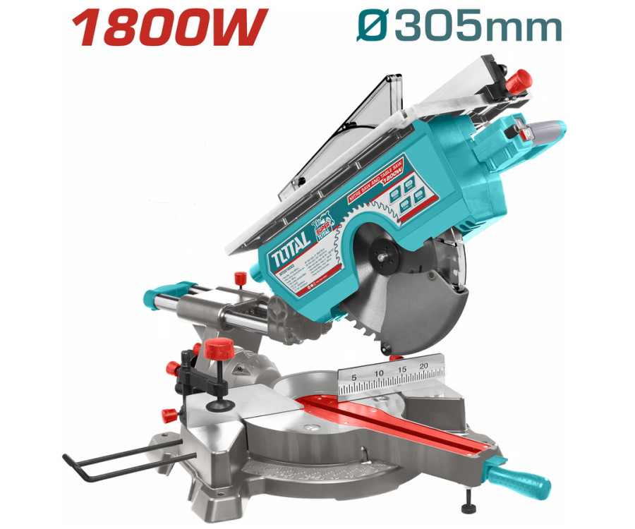 Φαλτσοπρίονο Ξύλου Radial με Πάγκο 1800W Φ305mm Total TMS43183051