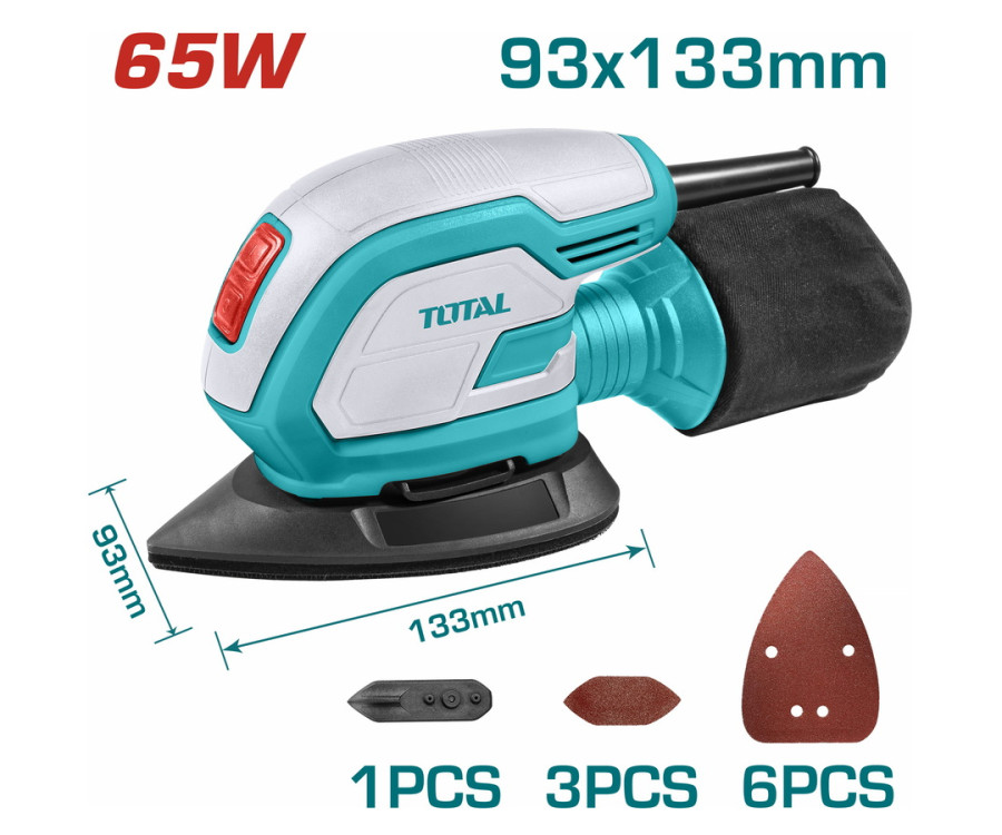 Παλμικό Τριβείο Χούφτας Τριγωνικό 65W για Λείανση σε Δύσκολα Σημεία