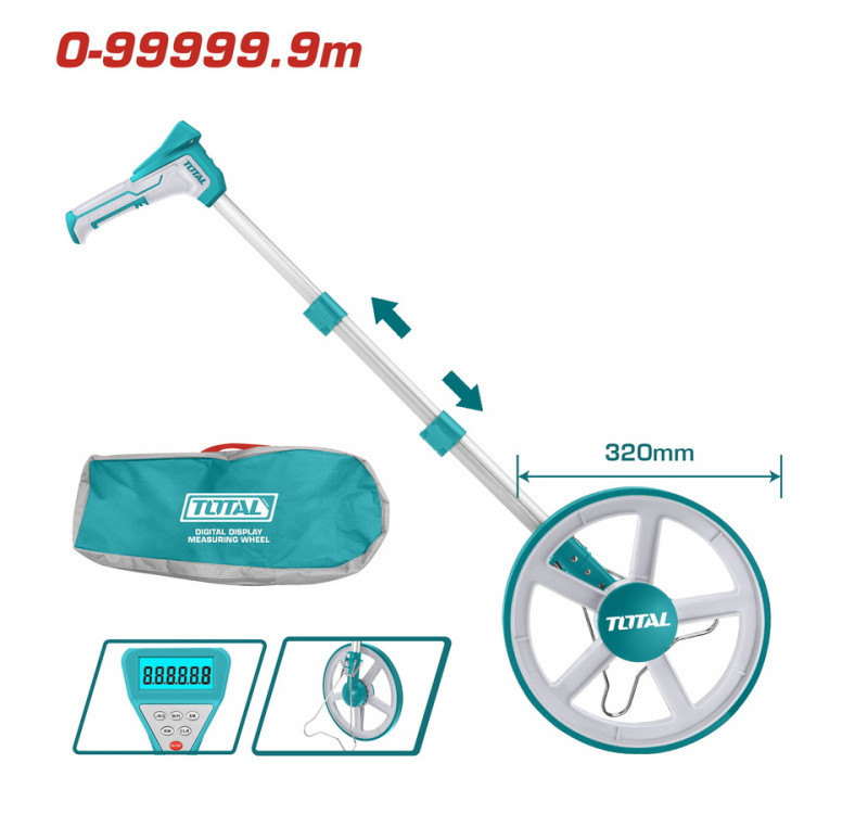 Ψηφιακός Οδομετρητής Ρόδας 10.000m Total TMT19923