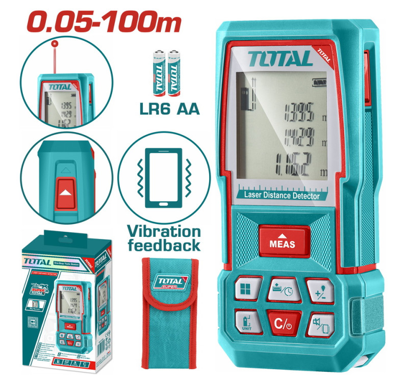 Μετρητής Αποστάσεων Laser 0.05–100m Επαγγελματικός Total TMT51036