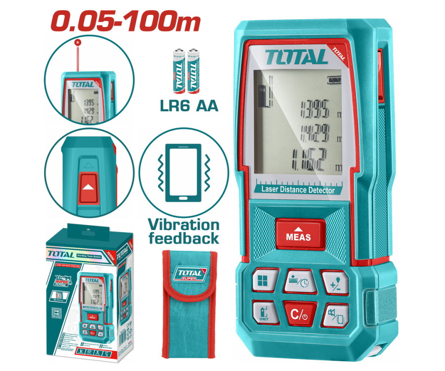 Μετρητής Αποστάσεων Laser 0.05–100m Επαγγελματικός Total TMT51036