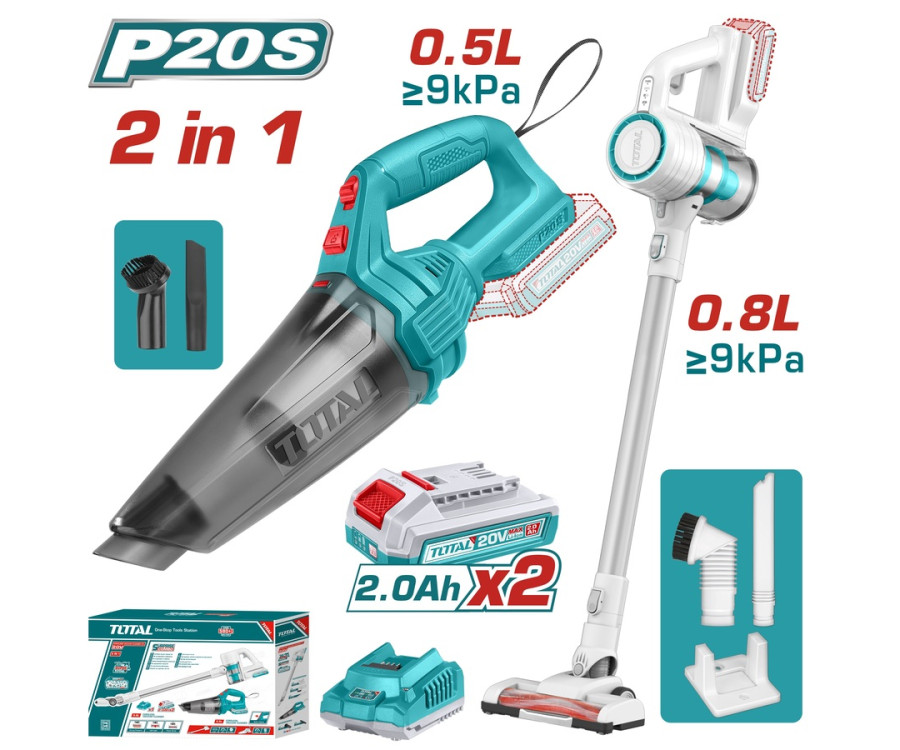 Σετ Σκουπάκια Μπαταρίας Li-Ion 20V Total TOSLI29832E