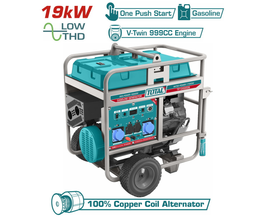 Γεννήτρια Βενζίνης Επαγγελματική 19.000W Total TP1200006