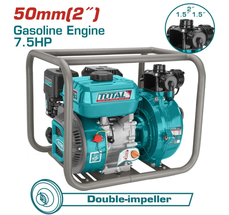 Αντλία Νερού Βενζινοκίνητη Υψηλού Μανομετρικού 2" 7.5Hp Επαγγελματική Total TP3201H